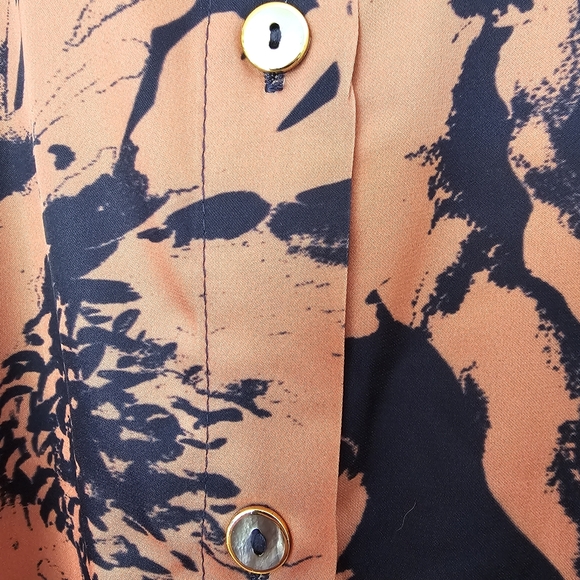 Pari Passu Tammy Reiss Floral Print Belted Shirt Dress Size D4/18 Office Siren - Picture 8 of 15